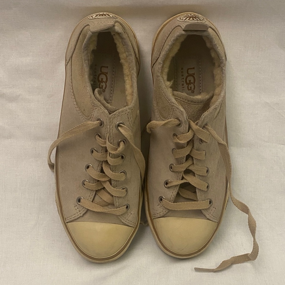 UGG Beige Lace-Up Casual Shoes